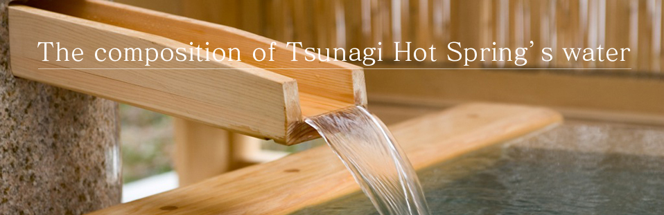 The composition of Tsunagi Hot Spring’s water